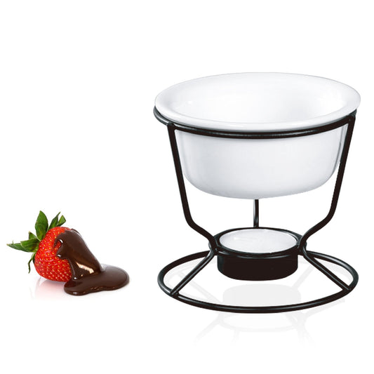 4Pcs Fondue Pot Set for Chocolate Butter Cheese, 5oz Butter Warmer for Seafood with 20 Tealight